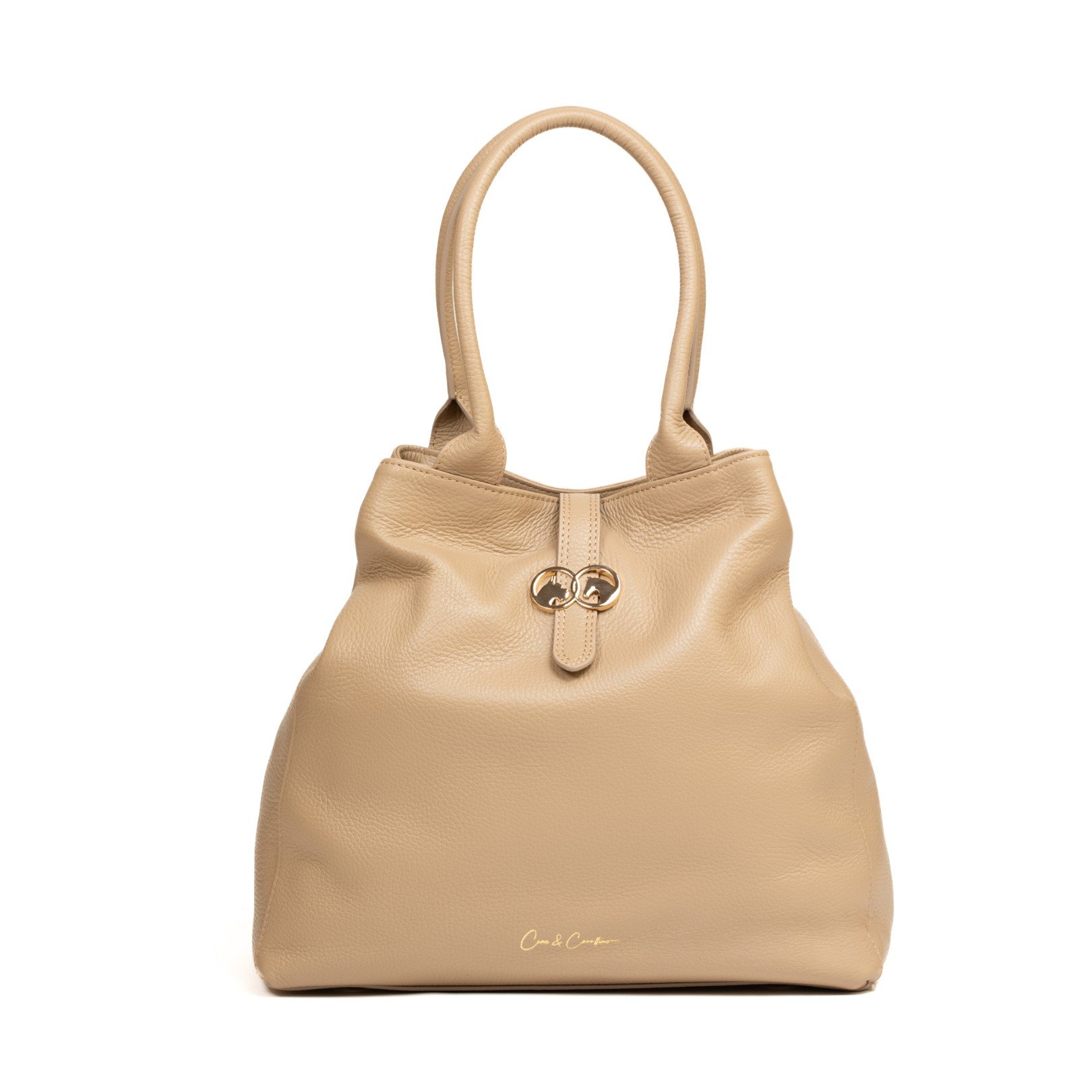 Brumby handgemaakte luxe leren crossbody tas in beige leer Cane & Cavallino